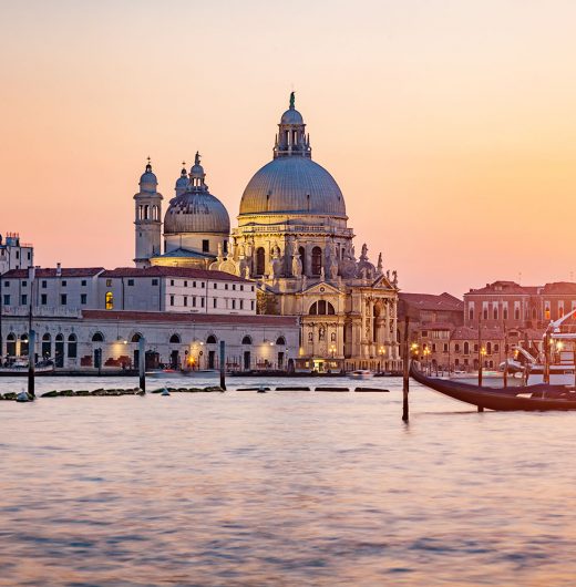 Venice, Italy, Santa Maria della Salute church. Italian landmark. Popular european travel destination.