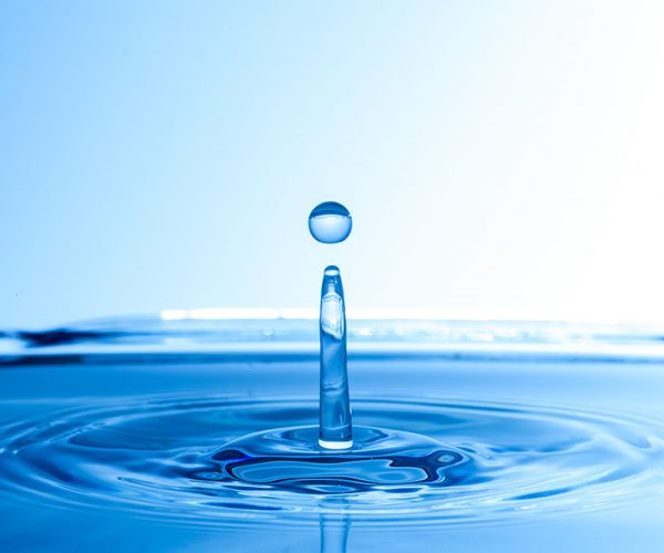 Water drop fall into water